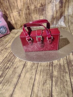 Vintage Red Women's Structured Top-Handle Bag